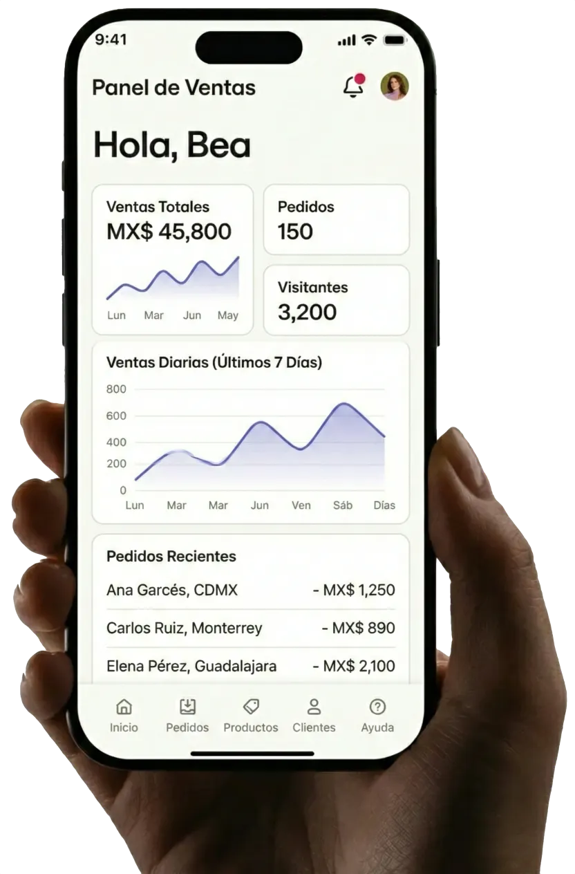 Dashboard de gestión empresarial BidoAgency