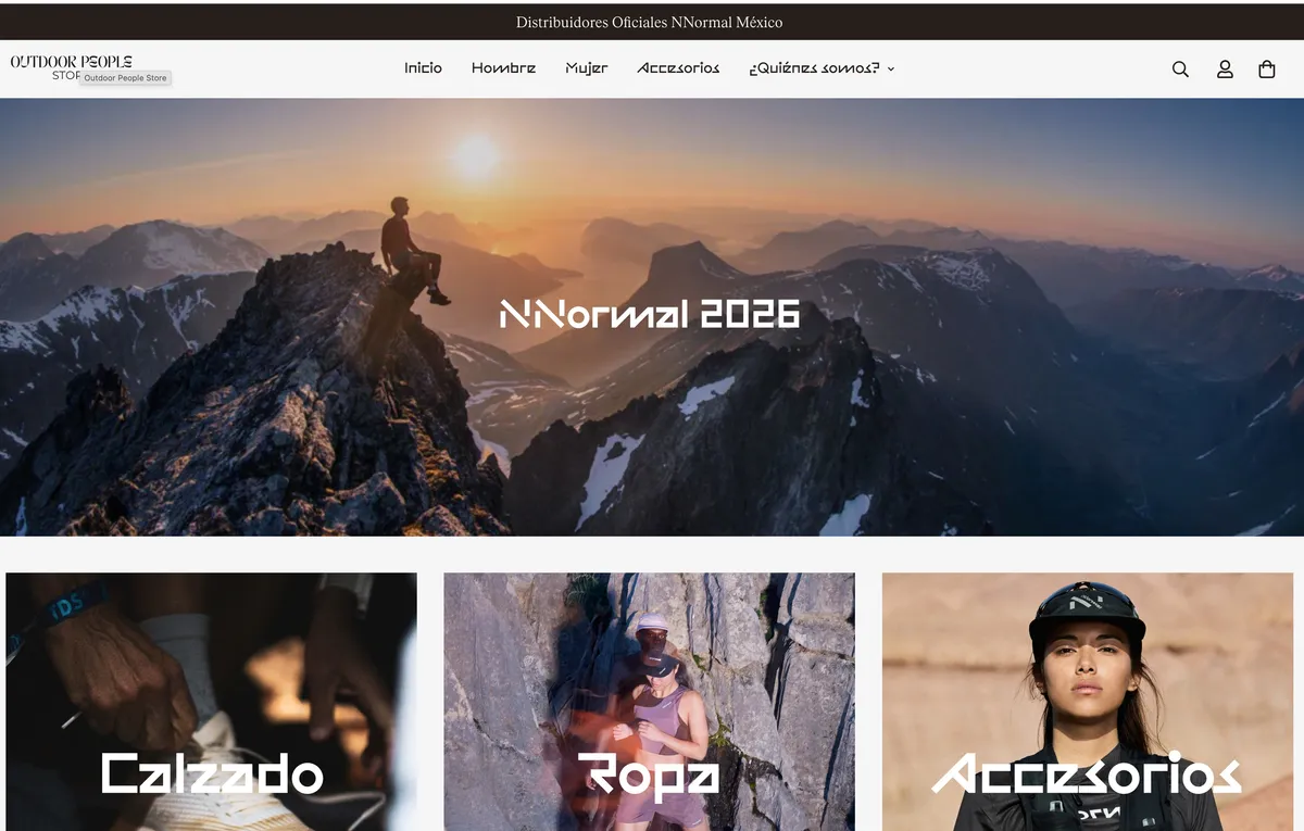 Sitio web de Outdoor People Store